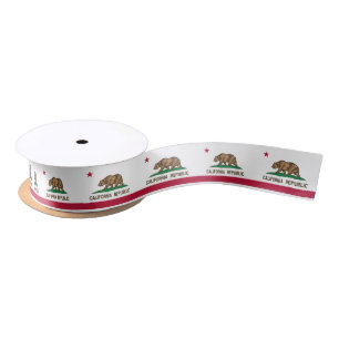 California Republic State Flag Satin Ribbon