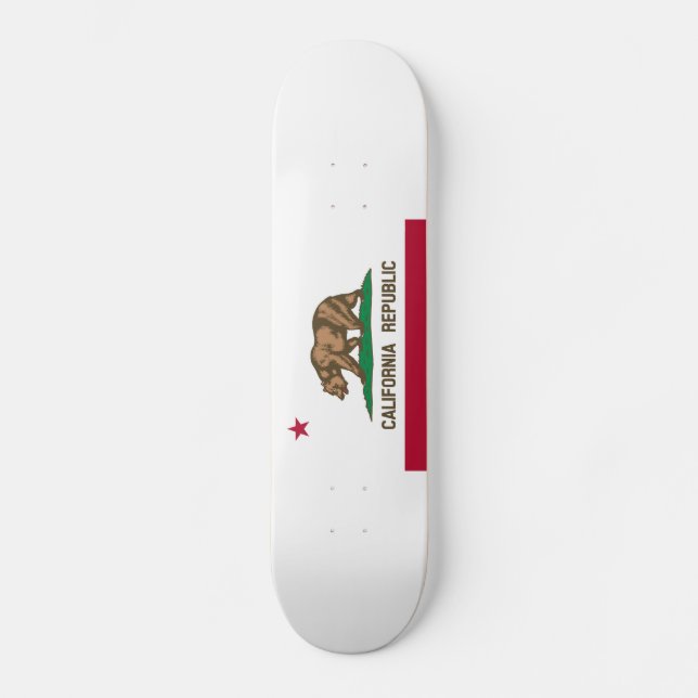 California Republic State Flag Skateboard (Front)