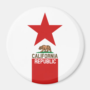 CALIFORNIA REPUBLIC State Flag Star Magnet