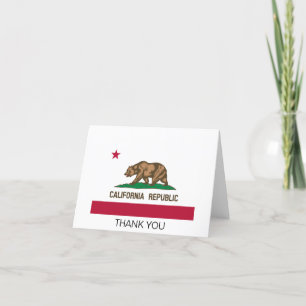 California Republic State Flag Thank You Card