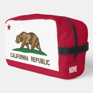 California Republic state flag travel toiletry bag
