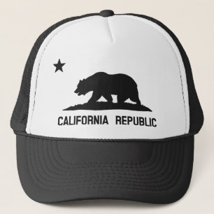 California Republic State Flag Trucker Hat (black)
