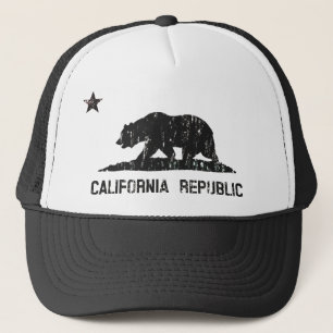 California Republic State Flag Trucker Hat (faded)