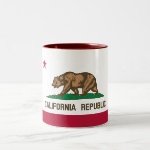 California Republic State Flag Two-Tone Coffee Mug
