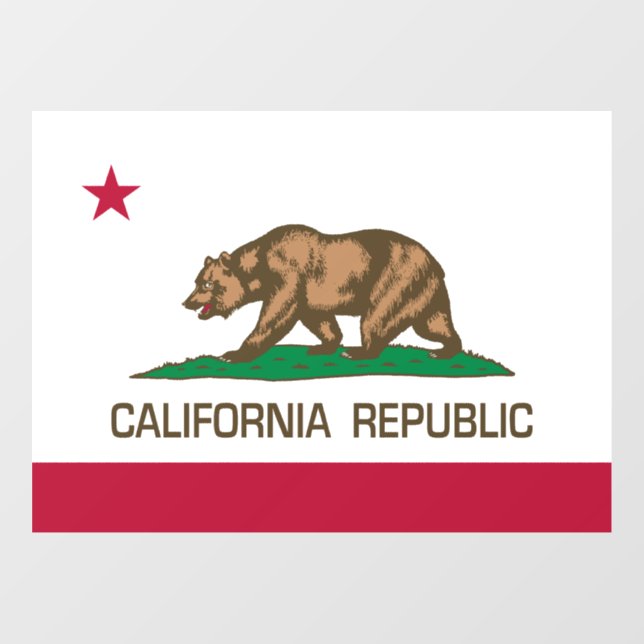 California Republic (State Flag) Window Cling (Sheet)