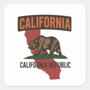 California Republic state pride Square Sticker