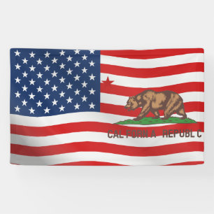 California Republic USA Flag Design Banner