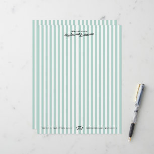 California Resort Striped Stationery Letterhead