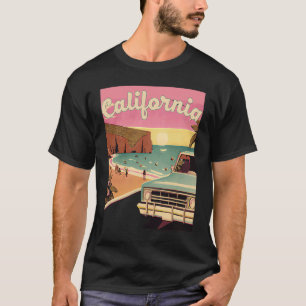 California Retro Beach Vacation Graphics Cali Sur T-Shirt