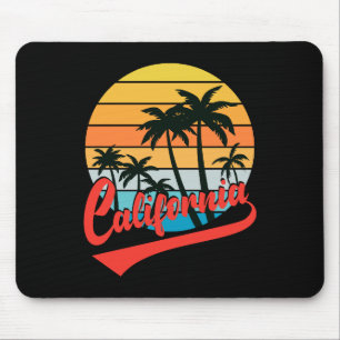 California Retro Sunset Mouse Pad