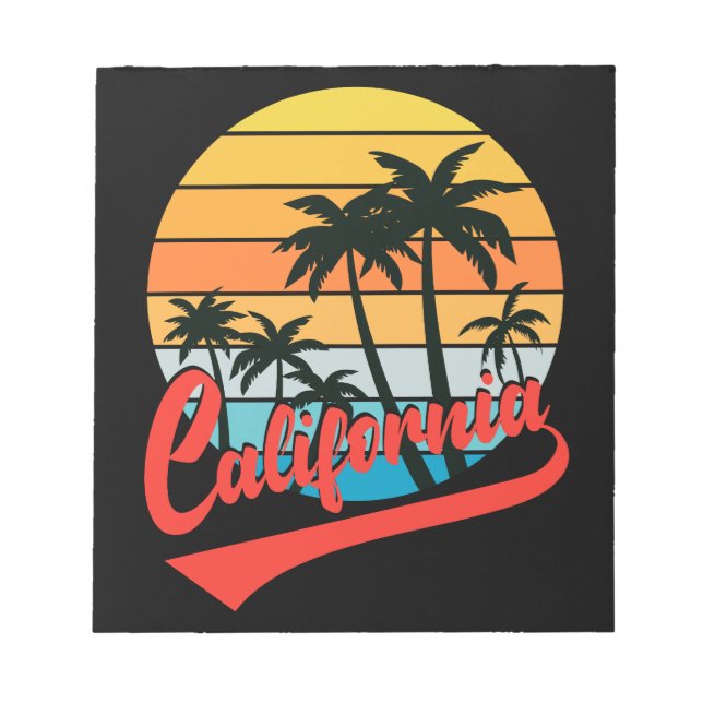 California Retro Sunset Notepad (Front)