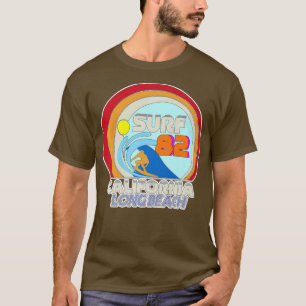 California Retro Surf Vintage 80s Surfer Surfing L T-Shirt