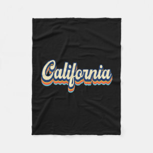 California retro vacation trip family reunion fleece blanket