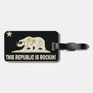 California Rockin Bear Luggage Tag