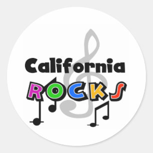 California Rocks Classic Round Sticker