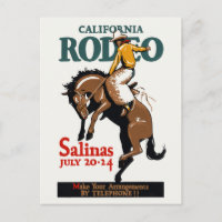 California Rodeo Salinas USA 1930s Vintage Poster