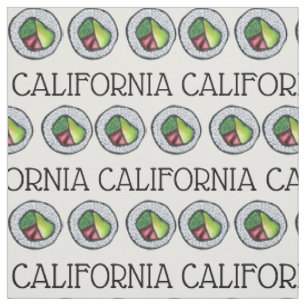 California Rolls Cali Japanese Food Sushi Roll CA Fabric