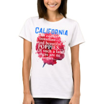 California Romantic Beautiful Poppies Patriotic 
