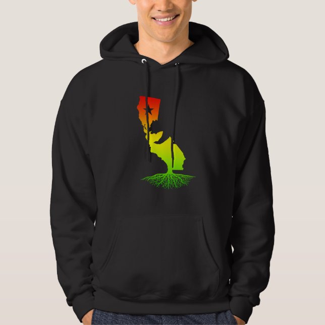 California Roots (Rasta surfer colours) Hoodie (Front)