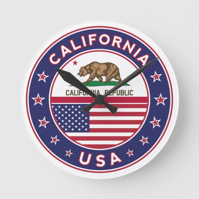 California Round Clock (Front)