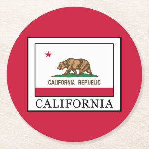 California Round Paper Coaster
