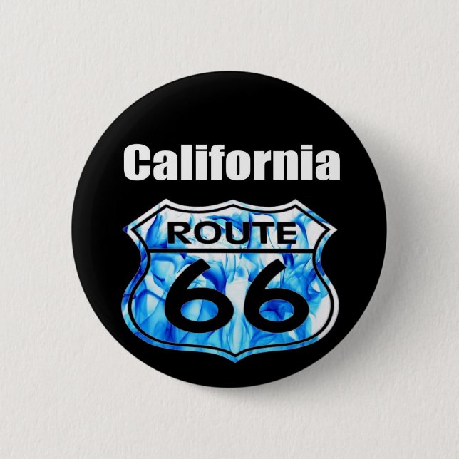 california Route 66 6 Cm Round Badge (Front)