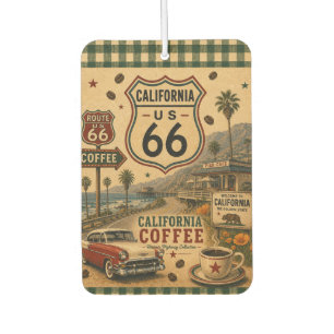California Route 66 Road Trip Coffee Car Air Freshener