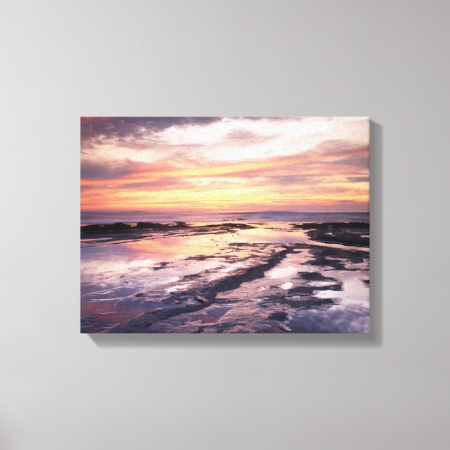 California, San Diego, Sunset Cliffs, Sunset 1 Canvas Print (Front)