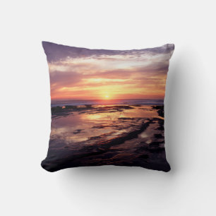 California, San Diego, Sunset Cliffs, Sunset 3 Cushion