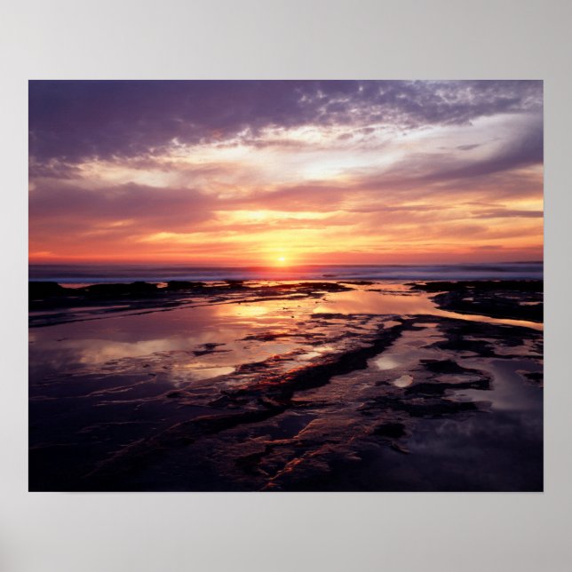 California, San Diego, Sunset Cliffs, Sunset 3 Poster (Front)