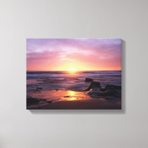 California, San Diego, Sunset Cliffs, Sunset 4 Canvas Print