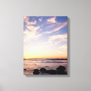California, San Diego, Sunset Cliffs, Sunset 7 Canvas Print