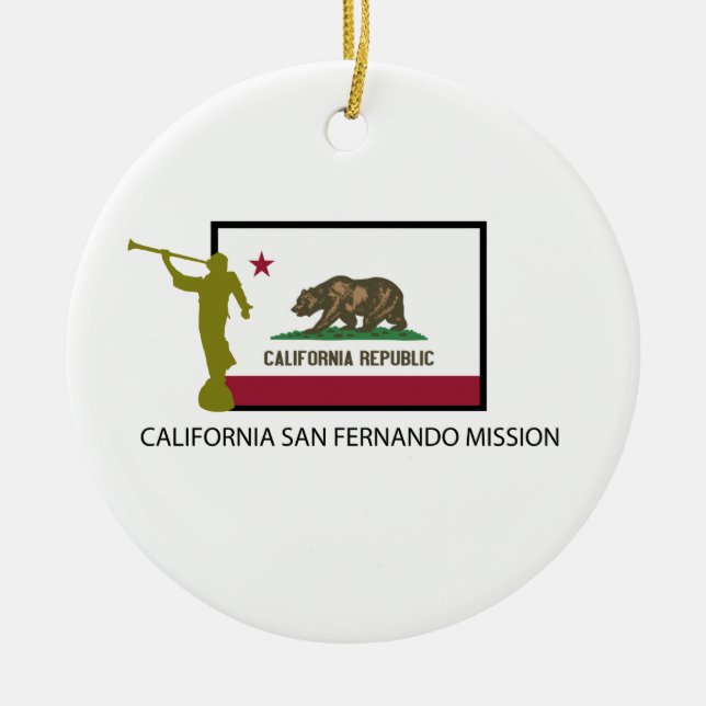 CALIFORNIA SAN FERNANDO MISSION LDS CTR CERAMIC TREE DECORATION (Front)