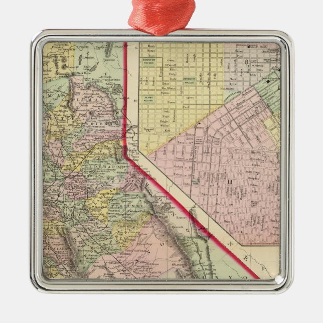 California, San Francisco Metal Tree Decoration (Front)