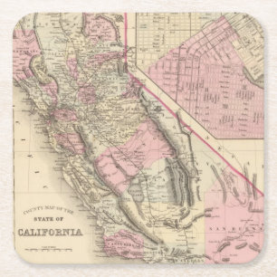 California, San Francisco Square Paper Coaster