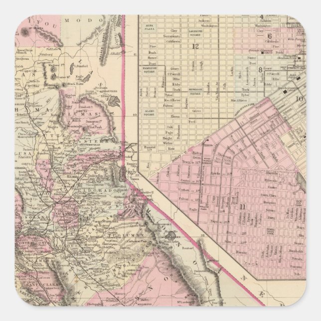 California, San Francisco Square Sticker (Front)