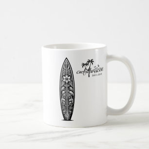 California Santa Cruz, Surfing Surfboard Ckprint Coffee Mug