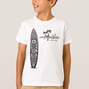 California Santa Cruz, Surfing Surfboard Ckprint T-Shirt