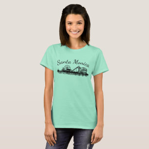 California Santa Monica CA Pier Beach Ferris Wheel T-Shirt