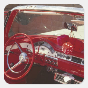 California: Santa Ynez Valley, Solvang, 1957 Square Sticker