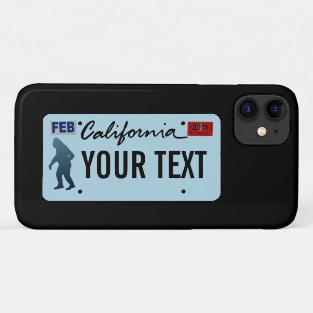 California Sasquatch License Plate Case-Mate iPhone Case (Back (Horizontal))