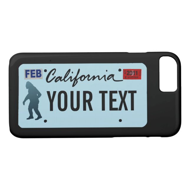 California Sasquatch License Plate Case-Mate iPhone Case (Back (Horizontal))