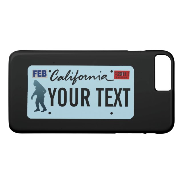 California Sasquatch License Plate Case-Mate iPhone Case (Back (Horizontal))