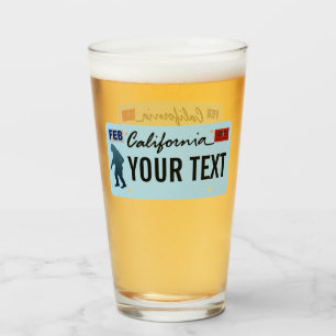 California Sasquatch License Plate Glass