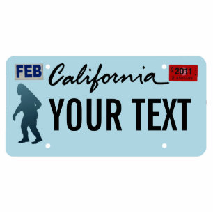 California Sasquatch License Plate Photo Sculpture Magnet