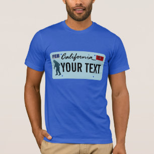 California Sasquatch License Plate T-Shirt