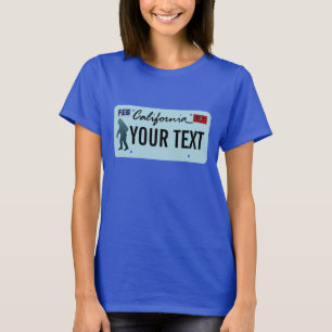 California Sasquatch License Plate T-Shirt
