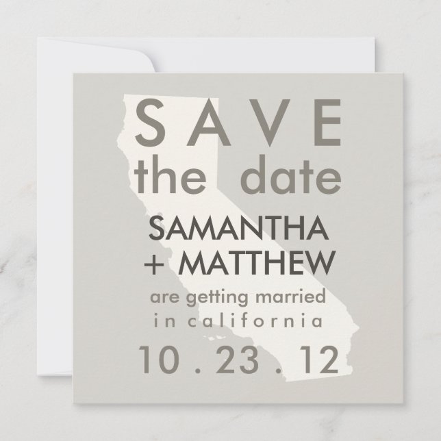 California Save the Date Cards (Front)