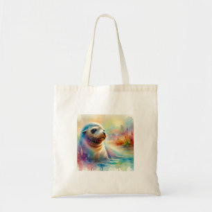 California Sea Lion 240824AREF120 - Watercolor Tote Bag