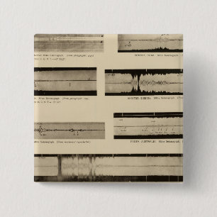 California Seismograms 2 15 Cm Square Badge